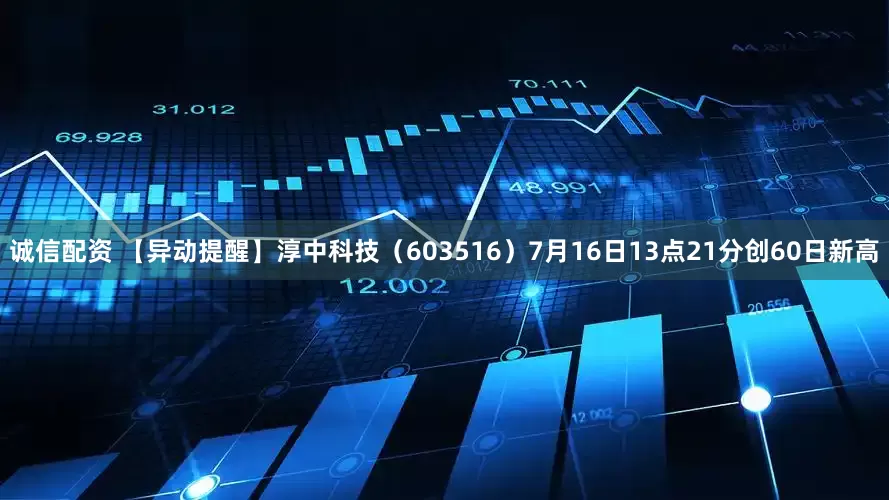诚信配资 【异动提醒】淳中科技（603516）7月16日13点21分创60日新高